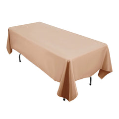 Premium Polyester 60"x102" Rectangle Tablecloth Nude - Durable 220GSM Wrinkle-Resistant Table Cover