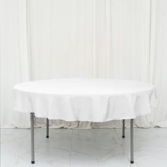 Polyester 70" Round Tablecloth White - Durable & Wrinkle-Resistant Table Cover for Everyday Use