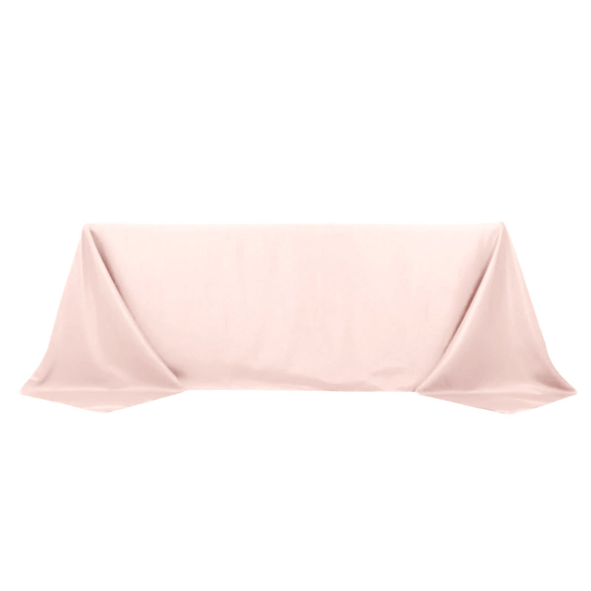 Polyester 90"x132" Rectangle Tablecloth Blush - Seamless Wrinkle-Resistant Table Cover
