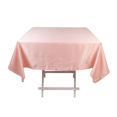Lamour Satin 54"x54" Square Tablecloth Dusty Rose - Durable & Silk-Like Table Cover