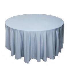 Scuba Round 120" Tablecloth Dusty Blue - Wrinkle Free & Stain Resistant Seamless Table Cover
