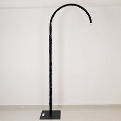 20ft Spandex Upright Pole Cover – Black, Stretch Fabric for Curved Aluminum Chandelier Hanger, Pipe & Drape, Lighting & Stage Use, Event Setup