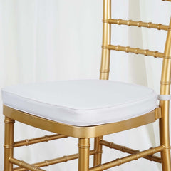 Chiavari Chair Cushion with 1.5" Thick Memory Foam and Ties Silver - Stylish Removable Cover for Comfort