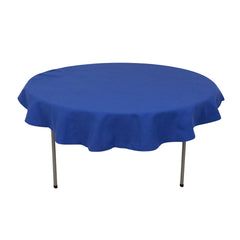 Cotton Blend 70" Round Tablecloth Royal Blue - Wrinkle-Resistant Table Cover