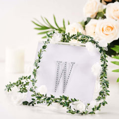 Decorative Rhinestone Alphabet "W" Letter Stickers, Glitter Adhesive Craft Letters Silver DIY Sparkle Embellishments 4"