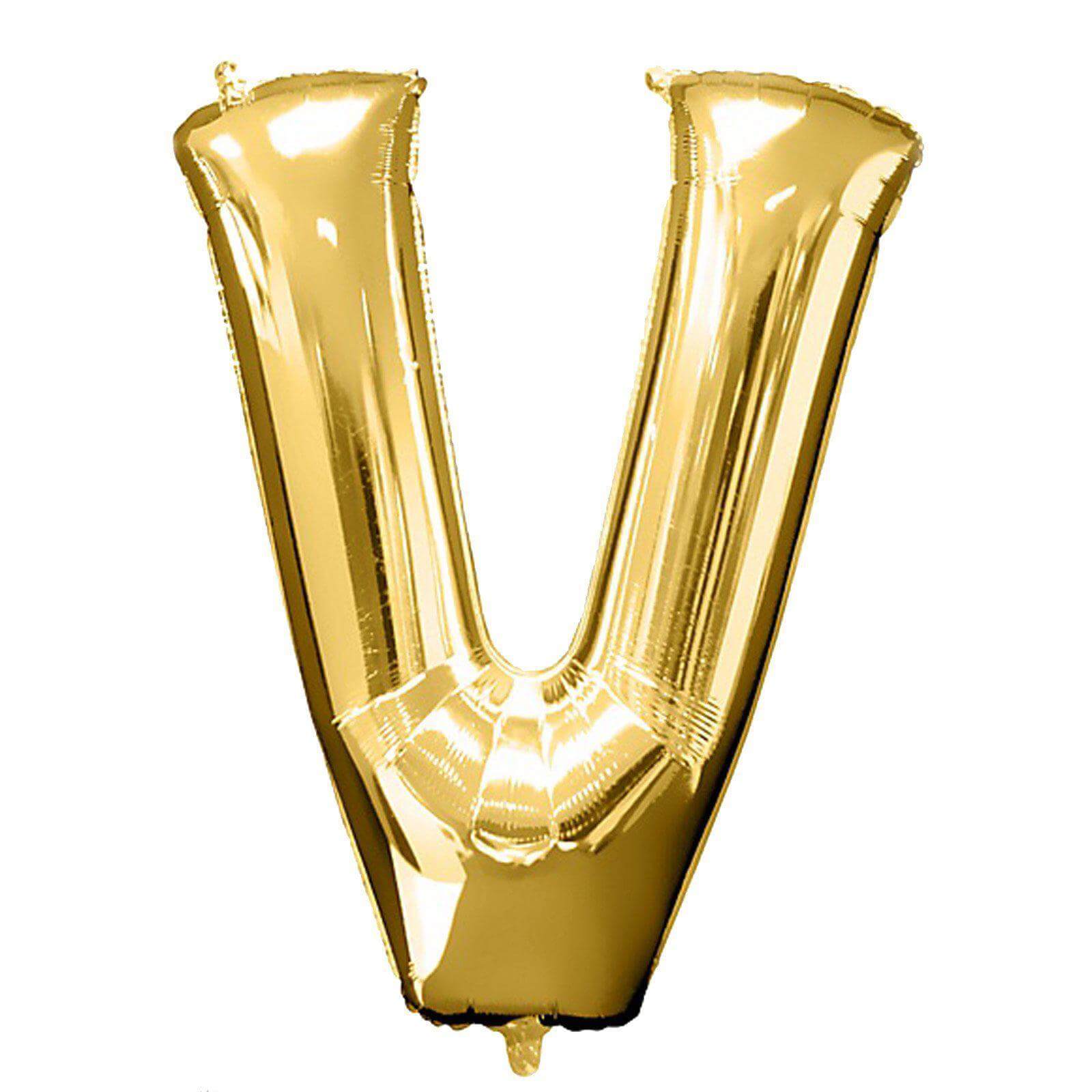 35" Gold Letter and Number Balloons, Shiny Metallic Mylar Foil Helium Air Balloons