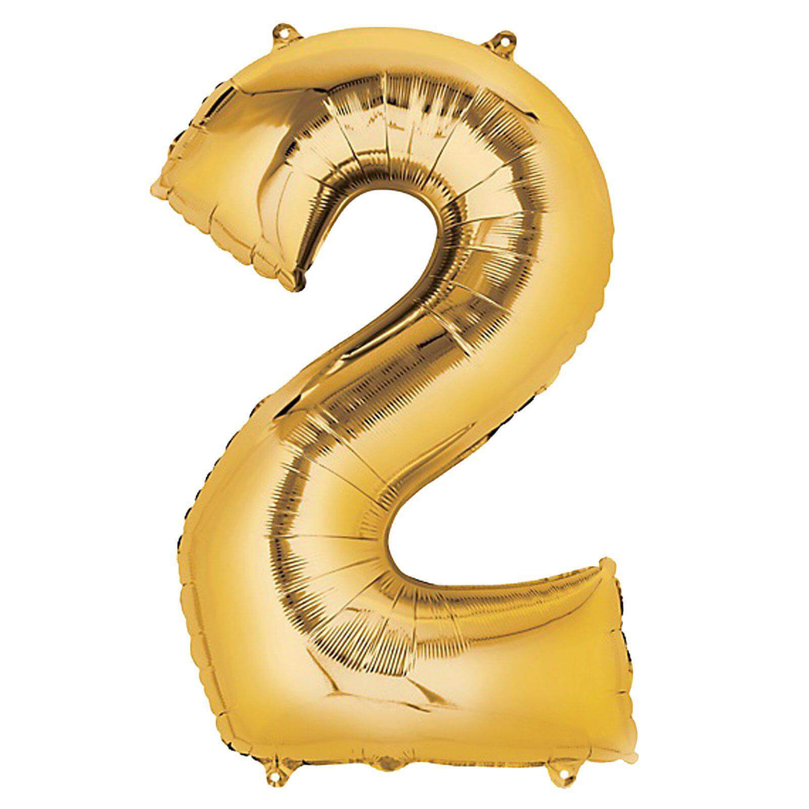40" Shiny Metallic Gold Mylar Foil Helium Air 0-9 Number Balloons