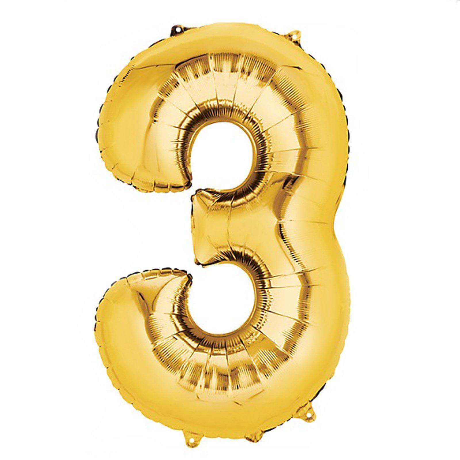 40" Shiny Metallic Gold Mylar Foil Helium Air 0-9 Number Balloons