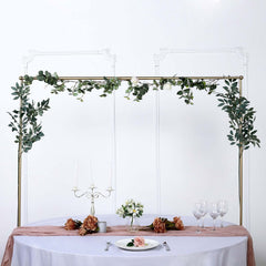 Over The Table Metal Rod Stand with Clamps Gold for Exquisite Event Setup & Decor 42"