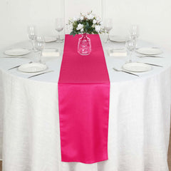 Polyester 12"x108" Table Runner Fuchsia - Durable & Wrinkle-Resistant Table Decor