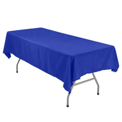 Polyester 54"x96" Rectangle Tablecloth Royal Blue - Wrinkle-Resistant & Easy-to-Care Table Cover