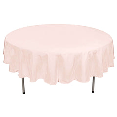 Polyester 90" Round Tablecloth Blush - Stain & Wrinkle-Resistant Table Cover