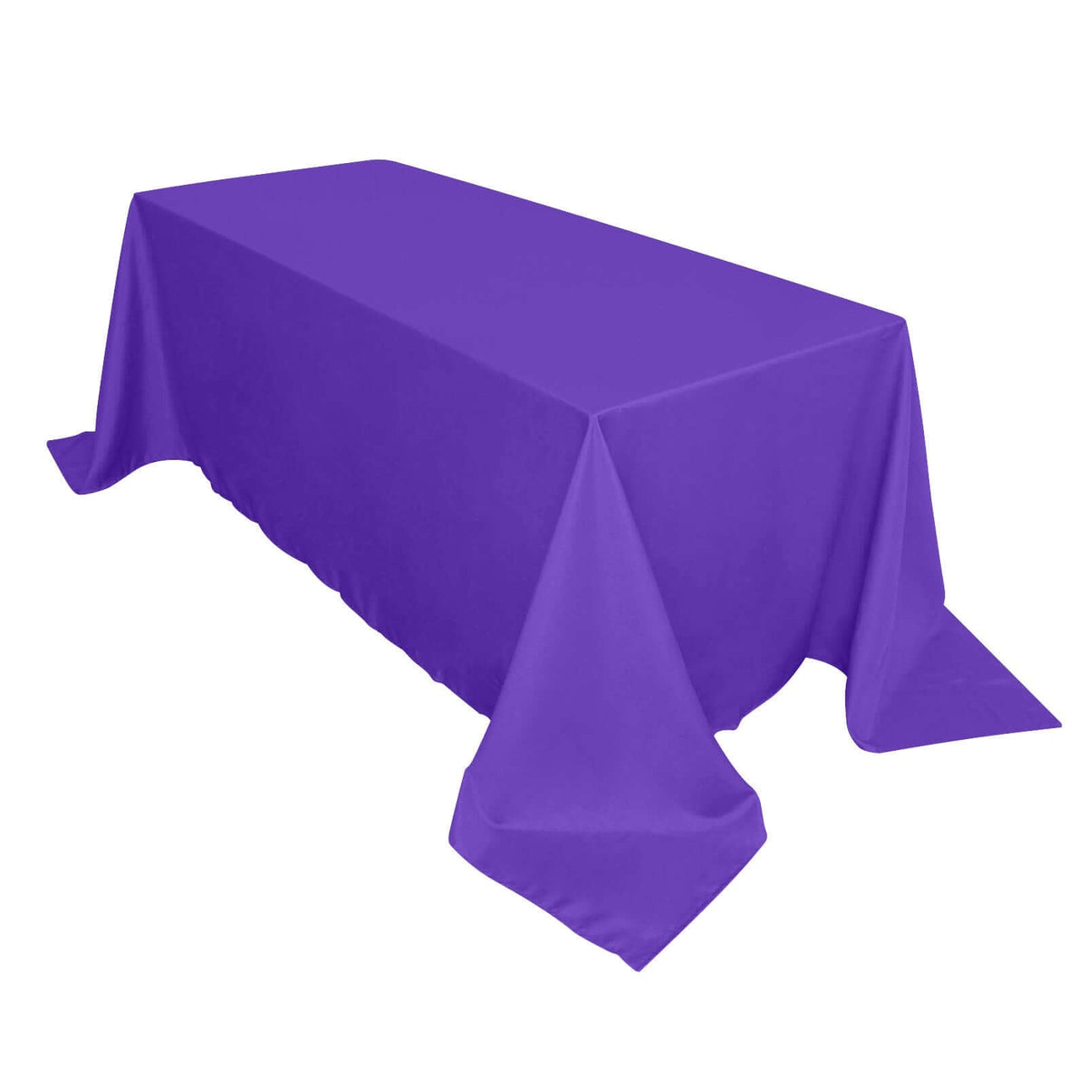 Polyester 90"x132" Rectangle Tablecloth Purple - Seamless Wrinkle-Resistant Table Cover