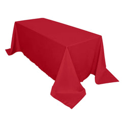 Polyester 90"x132" Rectangle Tablecloth Wine - Seamless Wrinkle-Resistant Table Cover