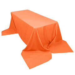 Polyester 90"x156" Rectangle Tablecloth Orange - Seamless Wrinkle-Resistant Table Cover