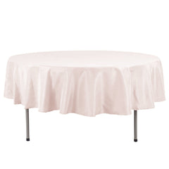 Premium Polyester 90" Round Tablecloth Blush - Stain and Wrinkle-Resistant Design with 220GSM Thickness Table Cover