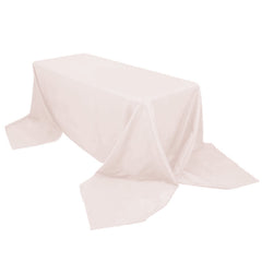 Premium Polyester 90"x156" Rectangle Tablecloth Blush - Seamless 220GSM Stain-Resistant Table Cover