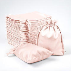 60 Pack Satin Drawstring Favor Gift Bags, Blush 3"x4" Jewelry & Candy Bags for Weddings & Parties