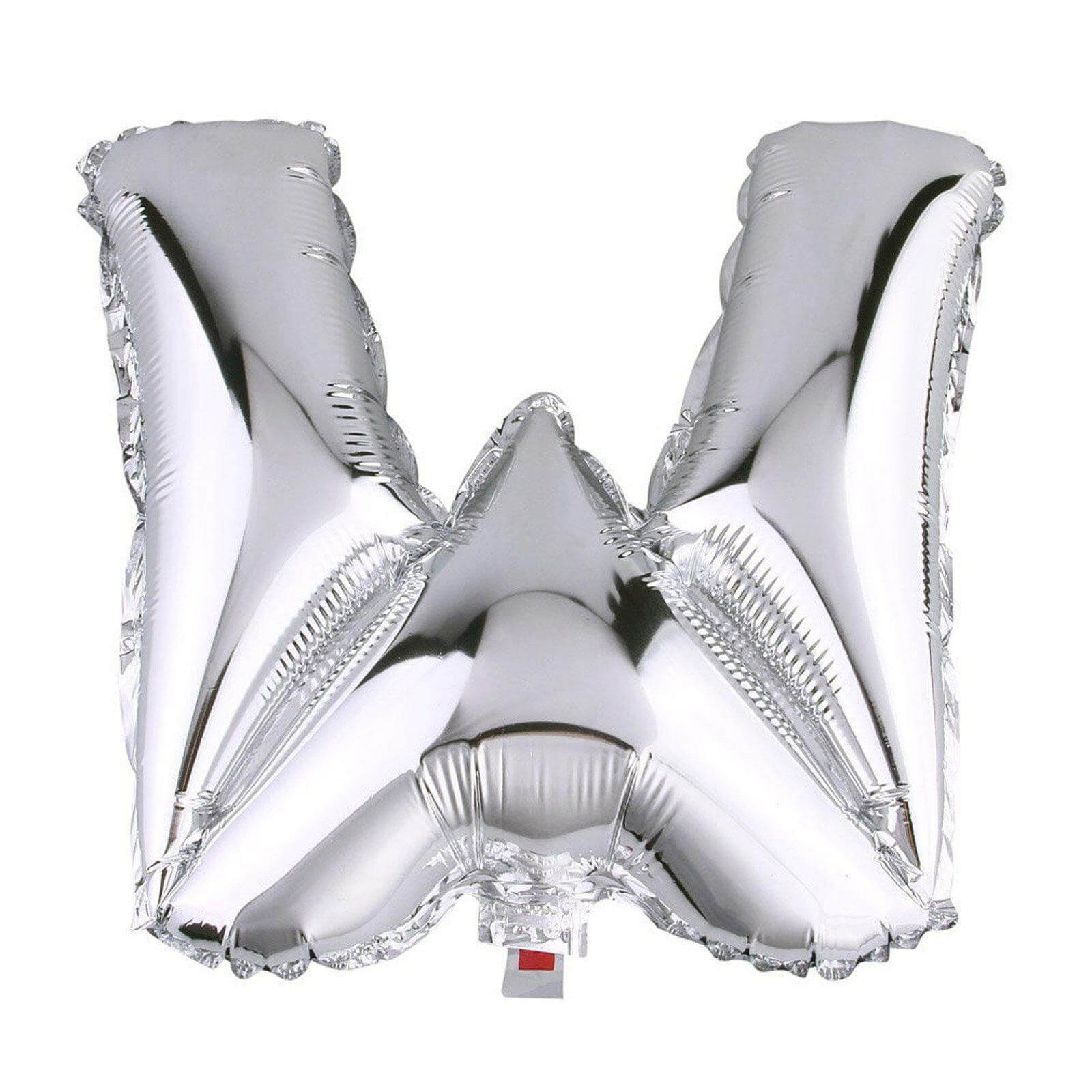 35" Silver Letter and Number Balloons, Metallic Mylar Foil Helium Air Balloons