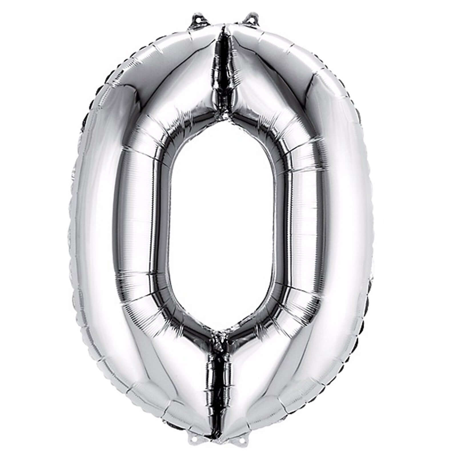 35" Silver Letter and Number Balloons, Metallic Mylar Foil Helium Air Balloons