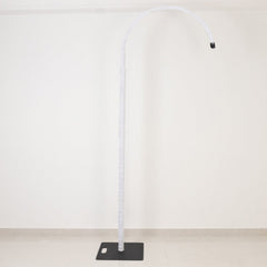 20ft Spandex Upright Pole Cover – White, Stretch Fabric for Curved Aluminum Chandelier Hanger, Pipe & Drape, Lighting & Stage Use, Event Setup